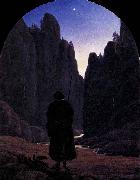 Carl Gustav Carus Pilgrim in a Rocky Valley oil painting reproduction